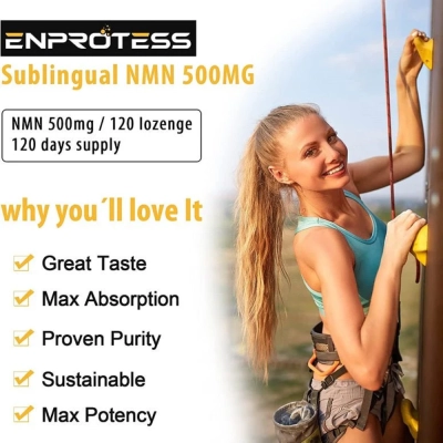 Pastilhas Enprotess NMN (mononucleotídeo de nicotinamida) 500 mg, 120 Pastilhas - Enprotess