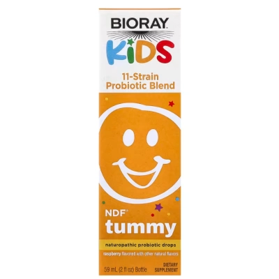NDF Tummy, Mistura de Probióticos com 11 Estirpes, 60ml Sabor Framboesa, Bioray 