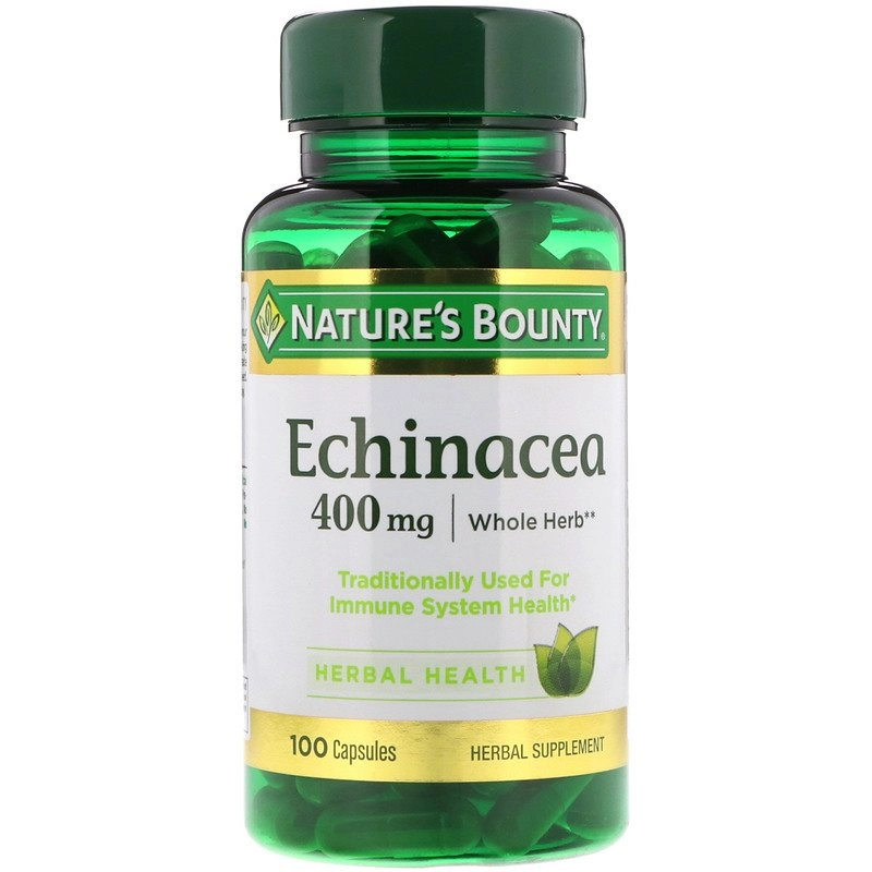 Echinacea, Auxilia o sistema imunológico 400 mg, 100 cápsulas, Nature's Bounty