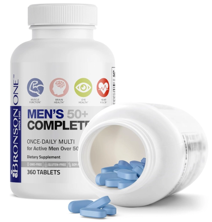 Multivitamínico One Daily Mens 50+, 360 Comprimidos, Bronson 