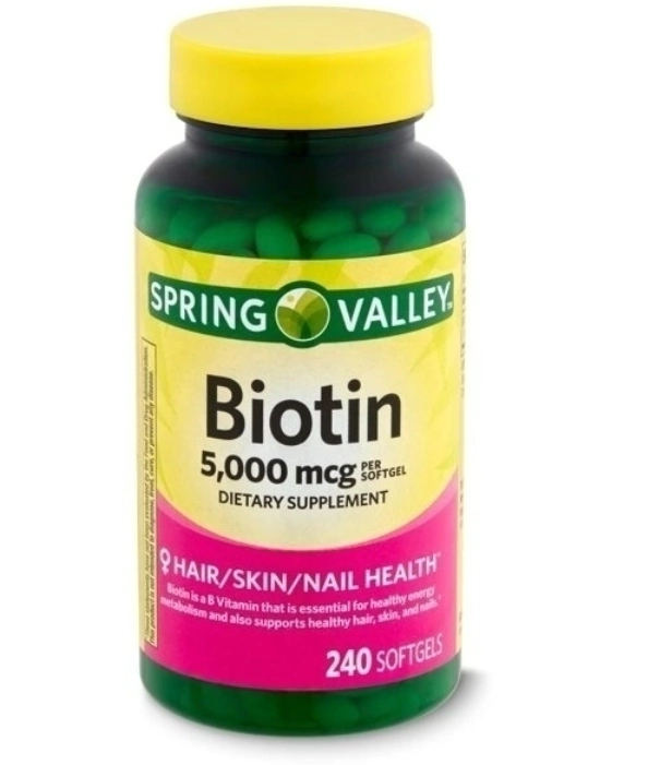 Biotina 5000mcg, 240 Cápsulas, Spring Valley