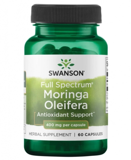 Full Spectrum Moringa Oleifera 400mg, 60 Cápsulas, Swanson