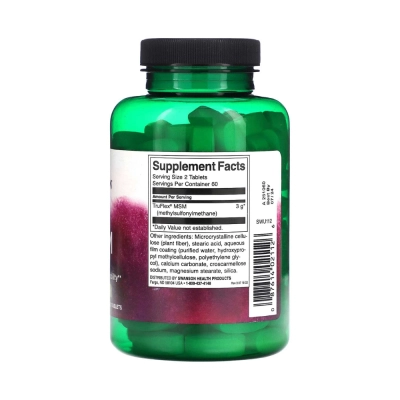 MSM 1500mg, 120 Comprimidos, Swanson