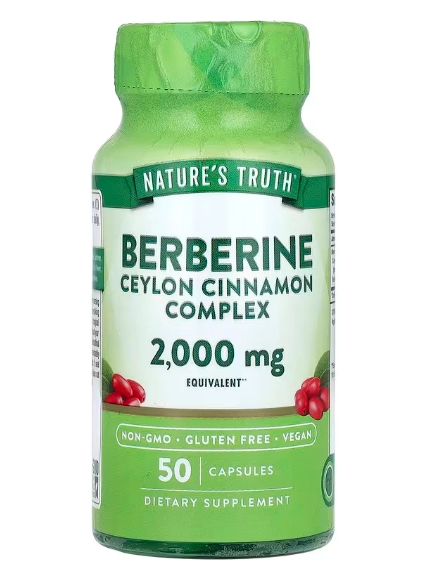Berberina Ceilão Canela Complex, 2000mg, 50 Cápsulas, Nature's Truth