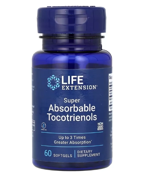 Tocotrienóis Superabsorvíveis, 60 Cápsulas, Life Extension