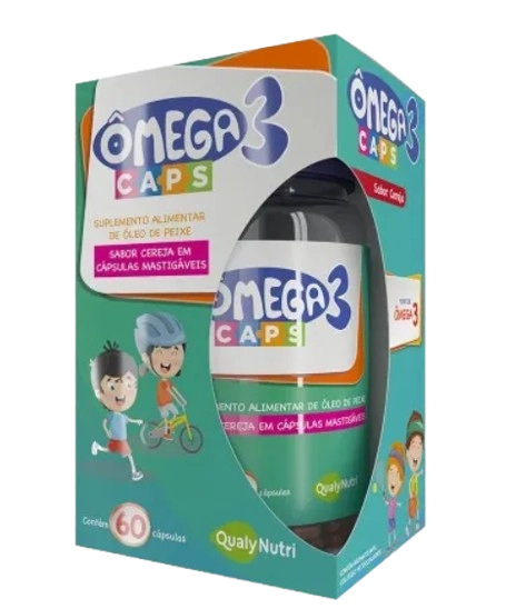 Ômega 3 kids 450mg, 60 cápsulas, Qualynutri