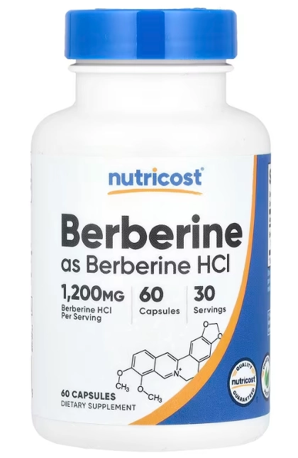 Berberina 1200mg, 60 Cápsulas, Nutricost