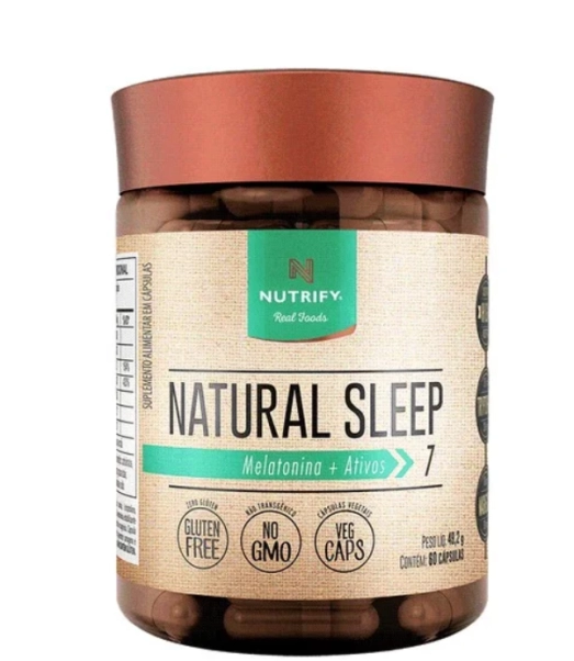 Natural Sleep, Com Melatonina 210mcg, 60 Cápsulas, Nutrify 