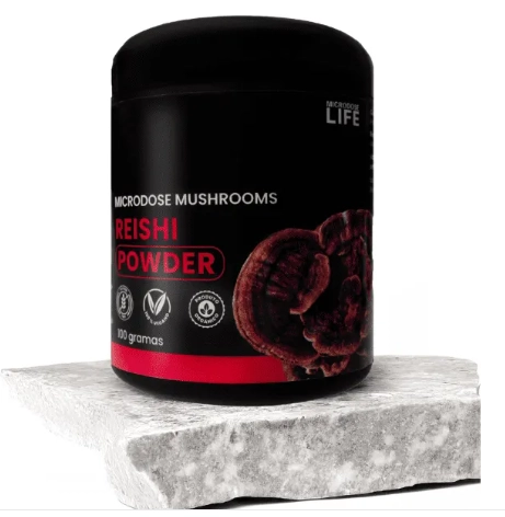 Extrato Puro e Concentrado, Cogumelo Reishi Powder, 100g em Pó, Microdose Life