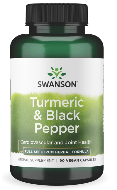 Turmeric & Black Pepper, 90 Cápsulas, Swanson 