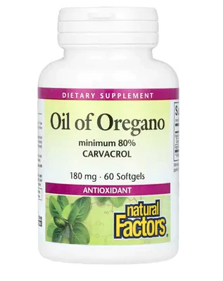 Óleo de Orégano, 180mg, 60 Cápsulas, Natural Factors