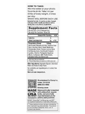 NDF Foco Kids, Gotas Probióticas Naturopáticas, 60ml Sabor Cítricos, Bioray