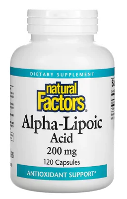 Ácido Alfa Lipoico, 200mg, 120 cápsulas, Natural Factors