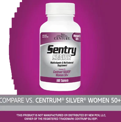 Sentry Senior, Multivitamínico Mulheres 50+, 100 comprimidos, 21st Century