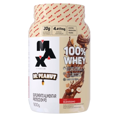 Whey Protein Dr. Peanut 100% Whey 900g, Sabores 900g-Max Titanium 