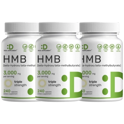 HMB, 3000Mg, Triple Strength, 240 Cápsulas, Deal Supplement