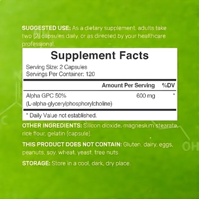Alpha GPC, 600mg, 240 Cápsulas, Deal Supplement