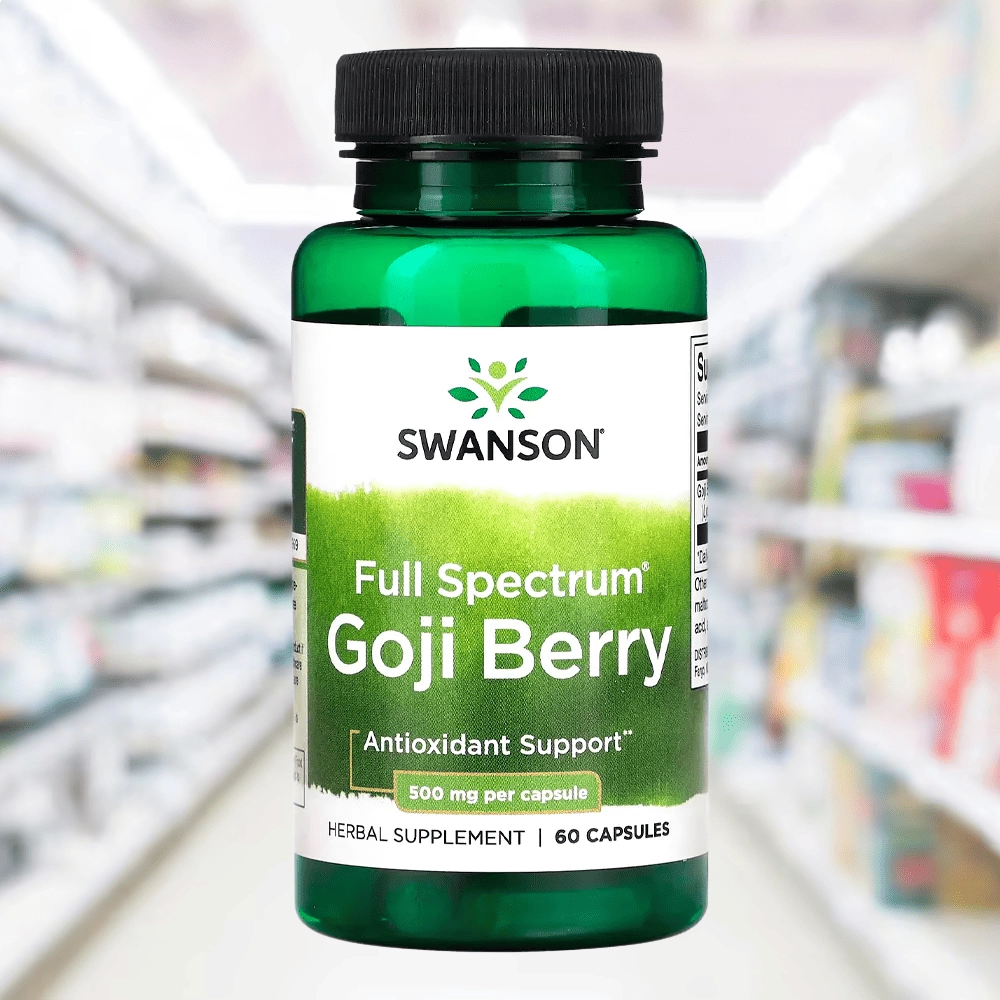 Baga de Goji 500mg, 60 Cápsulas - Swanson