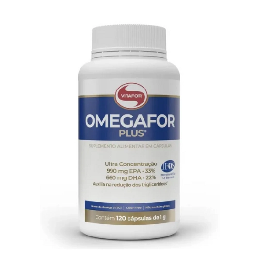 Ômegafor Plus, EPA 990MG/ DHA 660MG, 120 Cápsulas, Vitafor