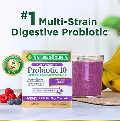 Probiótico 10, 170mg, 30 Cápsulas, Nature's Bounty
