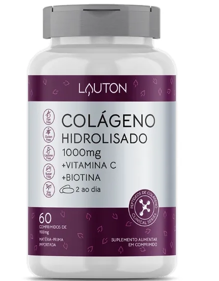 Colágeno Hidrolisado, 1000mg, 60 Comprimidos, Lauton Nutrition