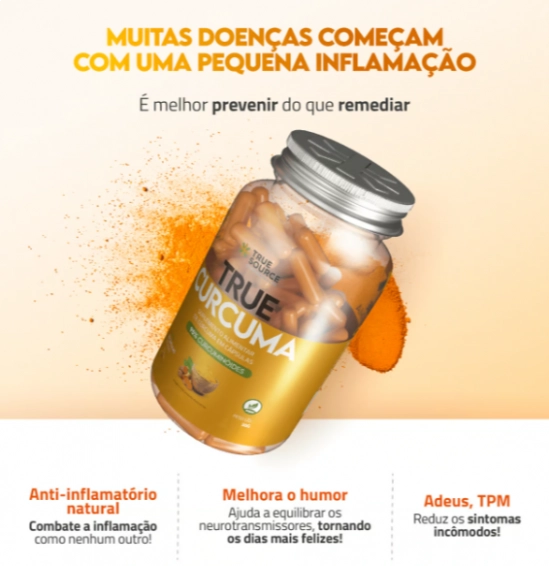 True Cúrcuma 500mg, 60 Capsulas, True Source