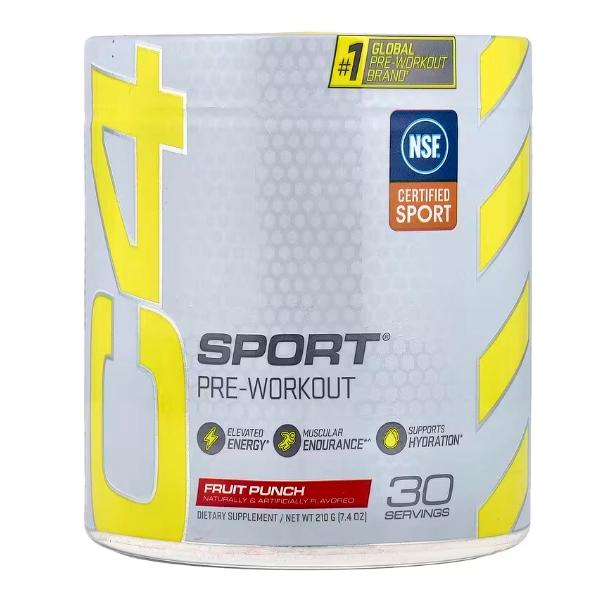 Pré Treino C4 Sport, Sabor Ponche de Frutas, 210g, Cellucor