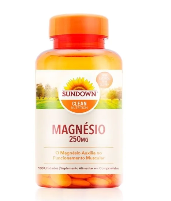 Magnésio, 250mg, 100 comprimidos, Sundown