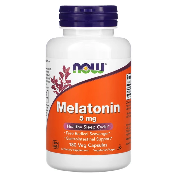 Melatonina, 5mg, 180 Cápsulas, Now