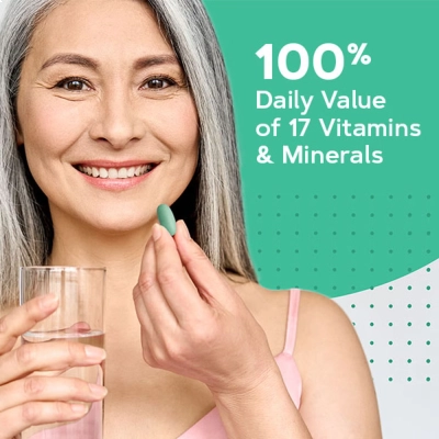 Multivitamínico Feminino Diário 50 Plus - 60 Cápsulas, GNC