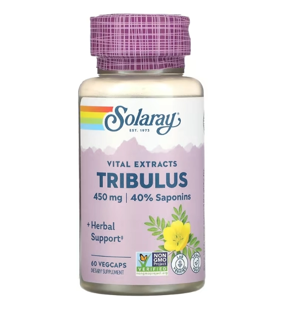 Tribulus Terrestris, 450 mg, 60 VegCaps, Solaray