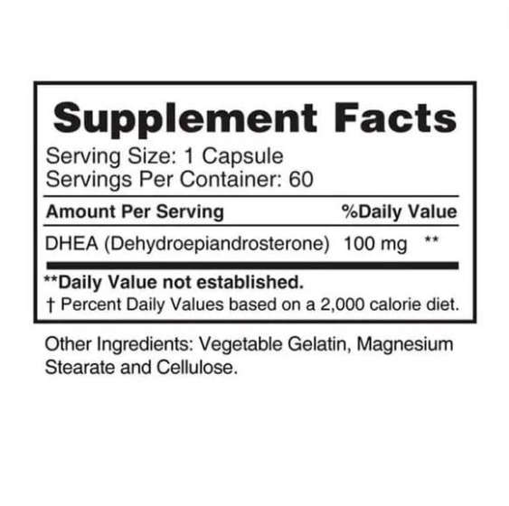 Dhea, 100mg, 60 Cápsulas, Earth's Creation