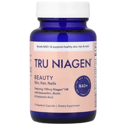 Beauty Hair Skin Nails, Para Pele, Cabelos, Unhas, 30 Cápsulas, Tru Niagen 