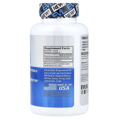 TUDCA 250mg, 30 Cápsulas, EVLution Nutrition