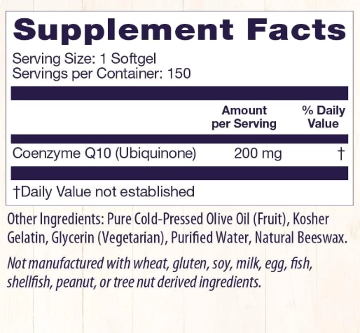 Coenzima CoQ10 200mg, 150 Cápsulas, Healthy Origins