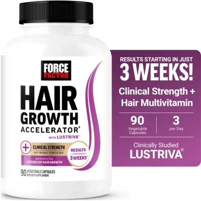 Hair Growth Accelerator With Lustriva, 90 Cápsulas, Force Factor