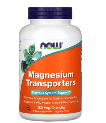Transporters Magnésio 120mg,  180 Cápsulas, Now