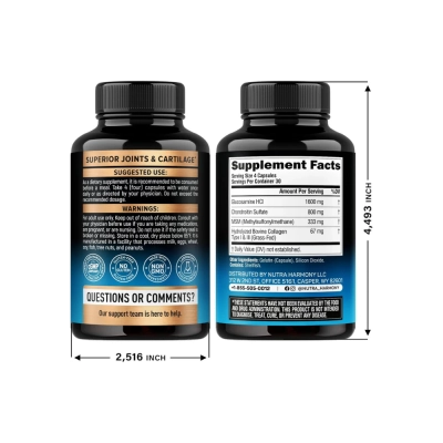 Joint Support, Extra Strength, 2800mg, 120 Cápsulas, Nutra Harmony