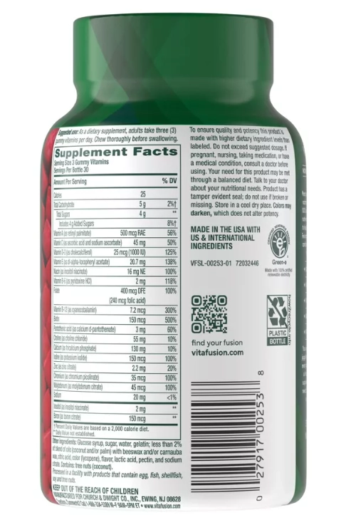 Multivitamínico Feminino, Power Plus, 90 Gomas Sabor Melancia, Vitafusion 