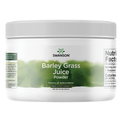Barley Grass Juice Powder, Energia, Detox Natural e Vitalidade, 150g, Swanson