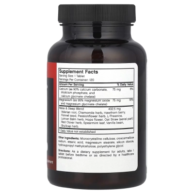 Relax & Sleep Complex com Valeriana, Camomila e L-Teanina, 120 Comprimidos, Futurebiotics
