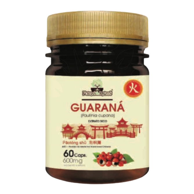 Guaraná, Extrato Seco, 60 Cápsulas, Folhas e Raizes