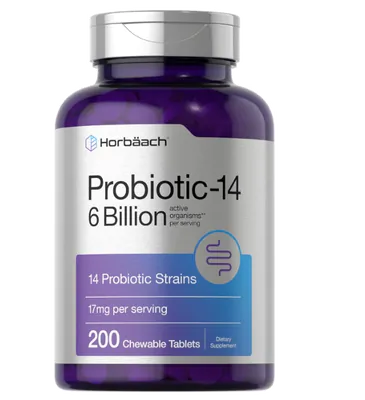 Probiotic-14, 6 bilhões, 200 Cápsulas, Horbaach