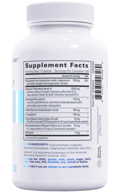 Relaxium, Suporte para Dormir sem Medicamentos, Com Melatonina, L-triptofano, GABA e Ashwagandha, 120 Cápsulas,  M.D Formulated