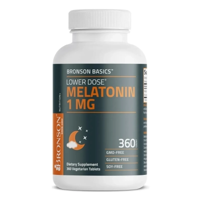 Melatonina 1mg, 360 Comprimidos, Bronson Basics