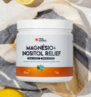 Magnésio + Inositol Relief 1.0, Sabor Limão, 300g, True Source