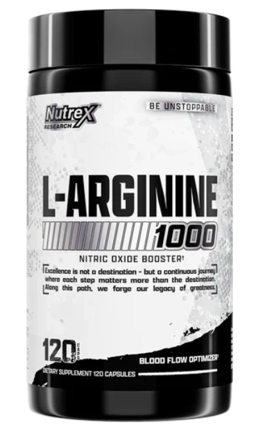 L-Arginina 1000, 120 Cápsulas, Nutrex