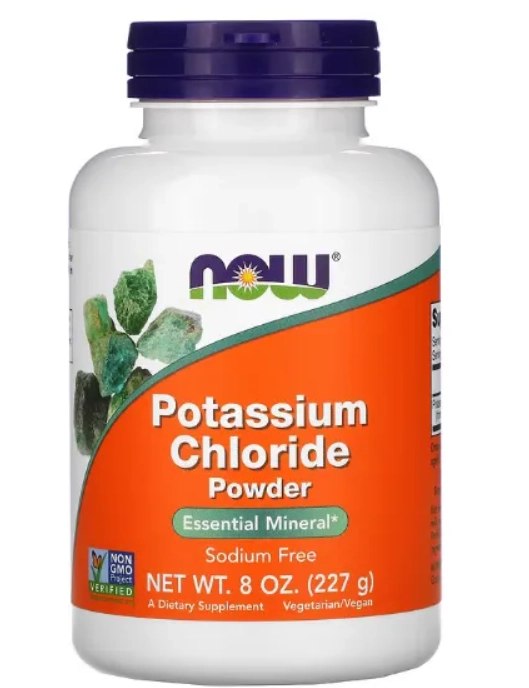 Cloreto de Potássio, Em Pó, 227g, Now