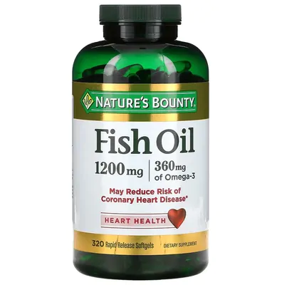 Fish Oil (Óleo de Peixe), 1200mg, 320 Cápsulas, Nature's Bounty