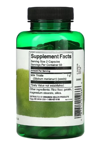 Milk Thistle, 500mg, 30 capsulas, Swanson